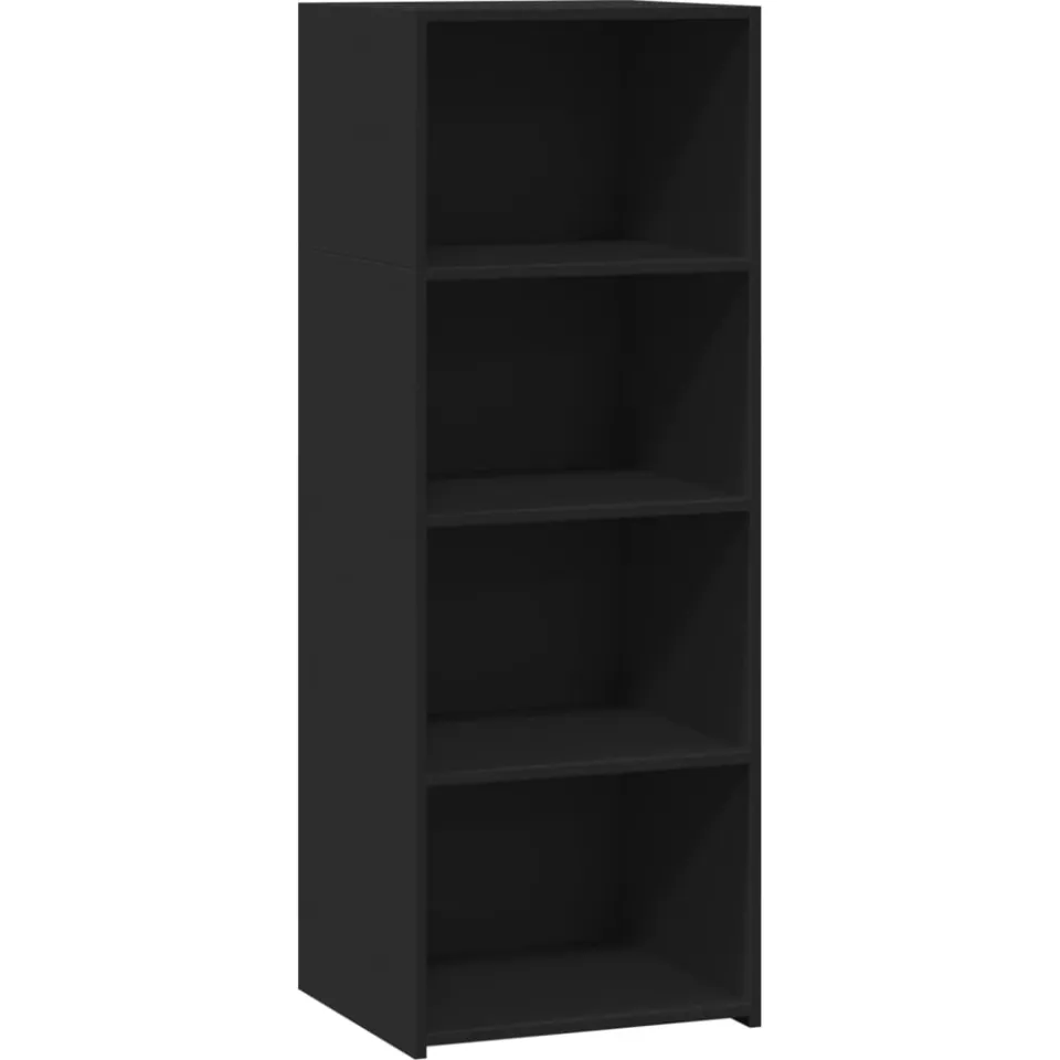 vidaXL Hoge kast 45x41x124 cm bewerkt hout zwart, foto 3