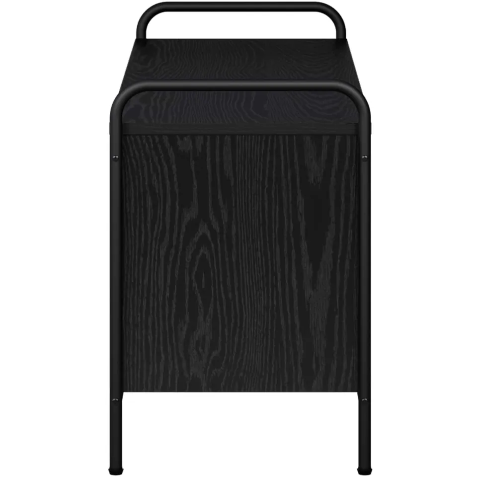 vidaXL Tv-meubel 140 x 39,5 x 50 cm Zwart eiken Bewerkt hout