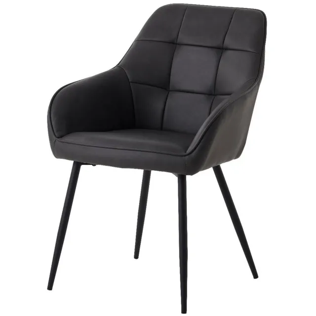 Nordic Home Angelo armstoel pu-leer - donkergrijs