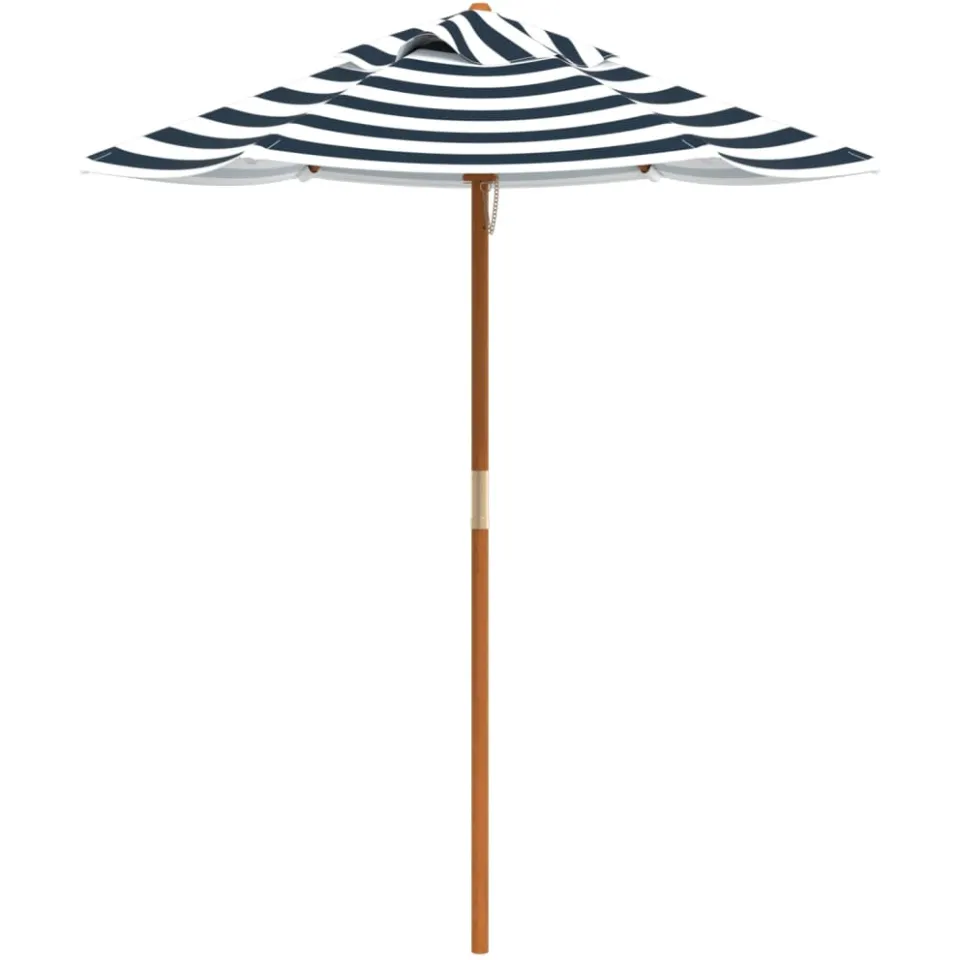vidaXL Picknicktafel voor 4 kinderen met parasol rond vurenhout bruin, foto 4
