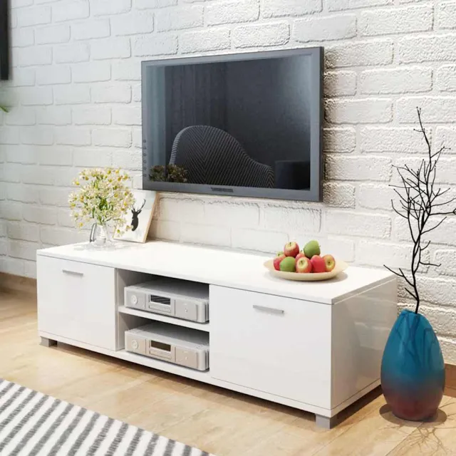 vidaXL Tv-meubel 140x40,5x35 cm hoogglans wit, foto 2