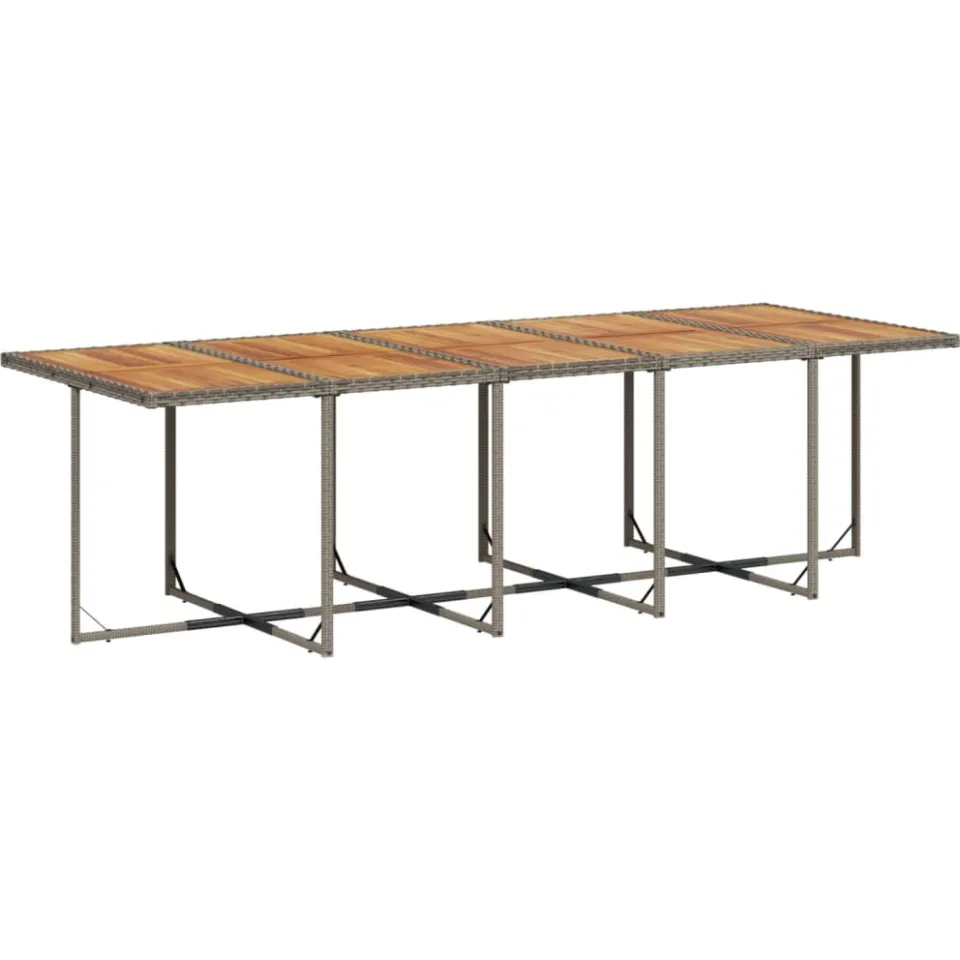vidaXL 11-delige Tuinset met kussens poly rattan grijs, foto 4