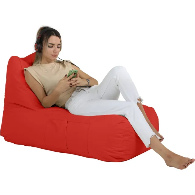 Xoft Living Zitzak Lounge - Voor Volwassenen & Kinderen - Waterbestendig - Binnen & Buiten - Rood