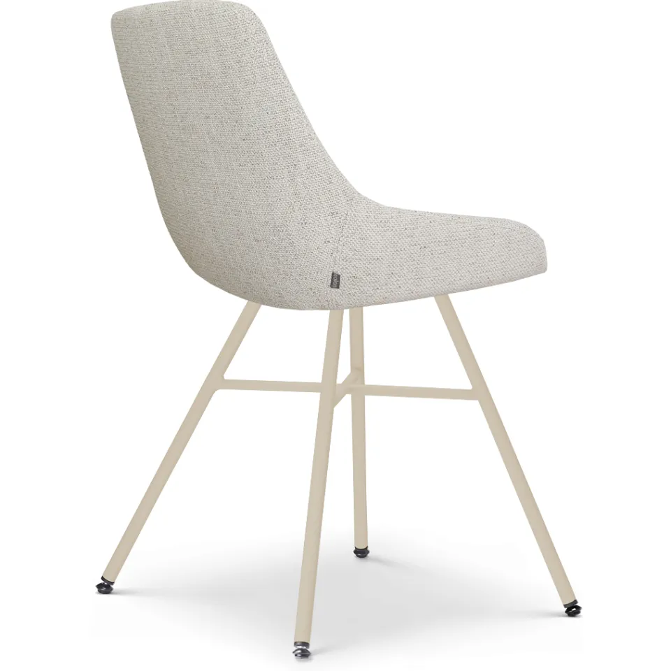 Nolon Noa-Isa eetkamerstoel beige gemêleerd - beige onderstel, foto 4