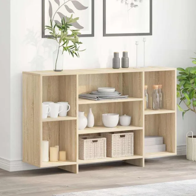 vidaXL Dressoir 120x30x75 cm bewerkt hout sonoma eikenkleurig, foto 2