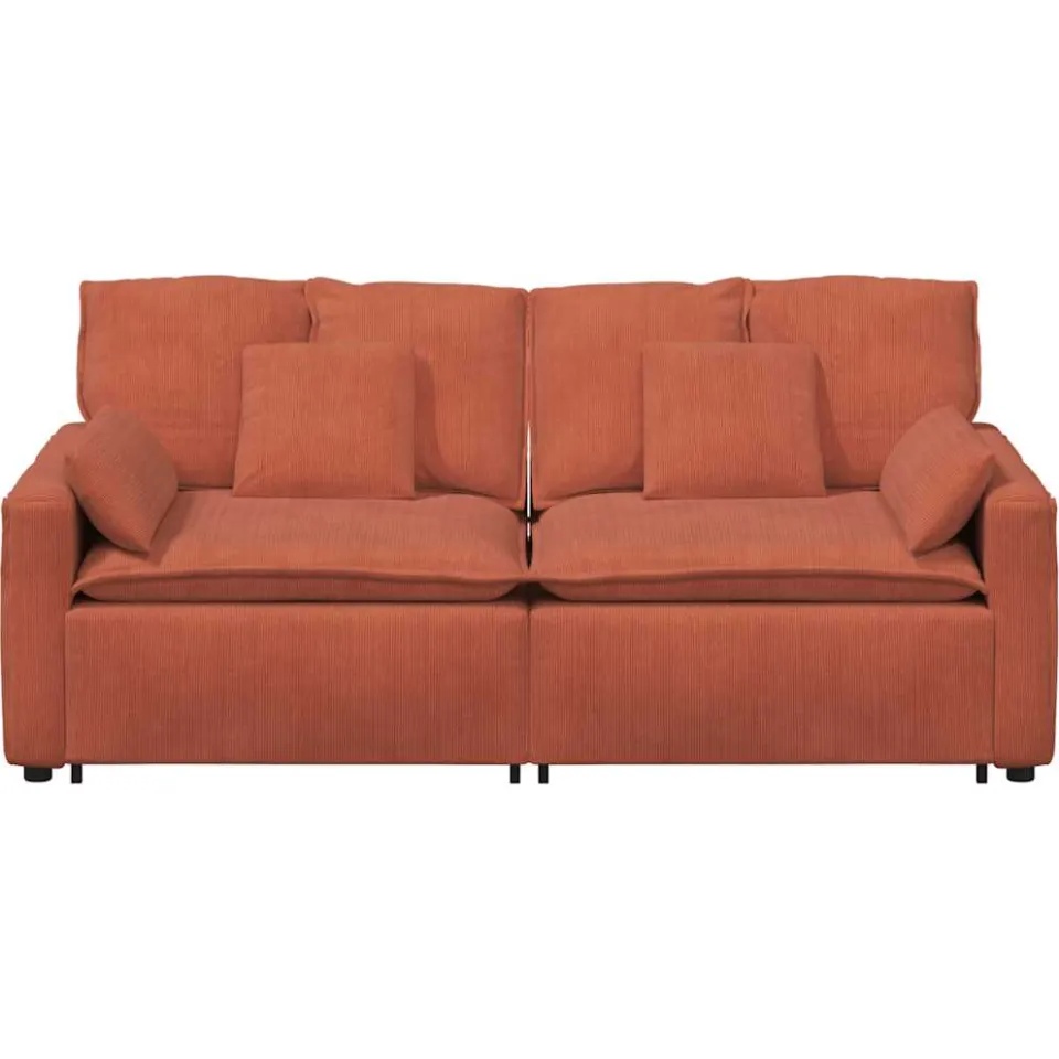 vidaXL Modulaire bank met kussens rood oranje, foto 4