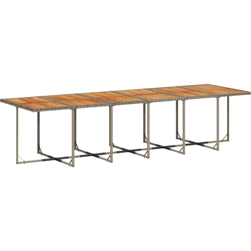 vidaXL 13-delige Tuinset met kussens poly rattan grijs, foto 4