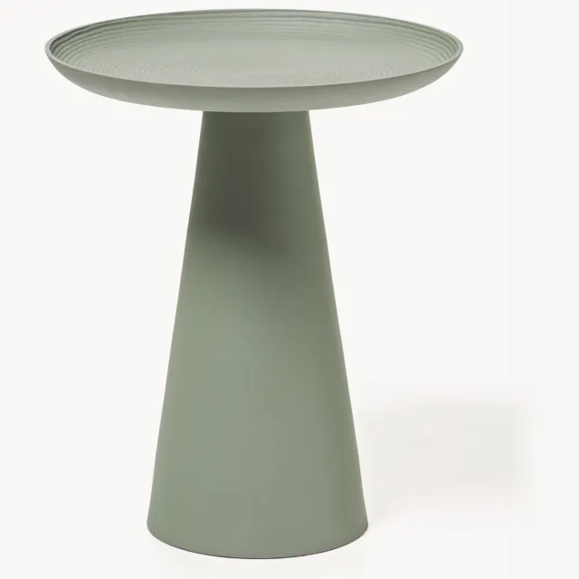 White Label Living Ronde bijzettafel Ringar van metaal lichtgroen