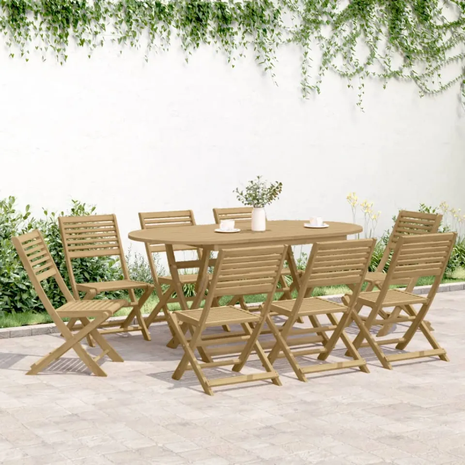 vidaXL 9-delige Tuinset massief acaciahout bruin, foto 2