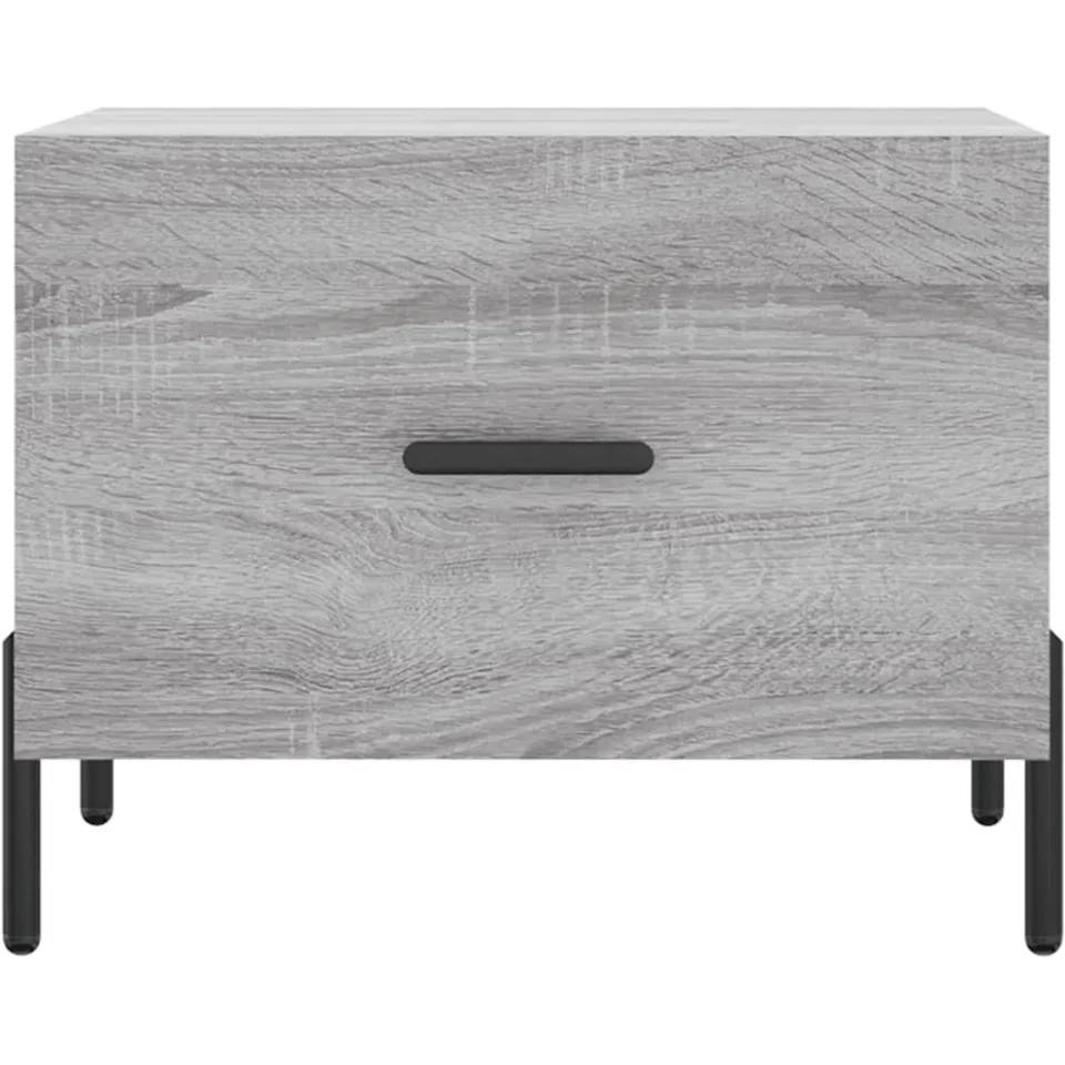 vidaXL Salontafels 2 st 50x50x40 cm bewerkt hout grijs sonoma eiken, foto 4