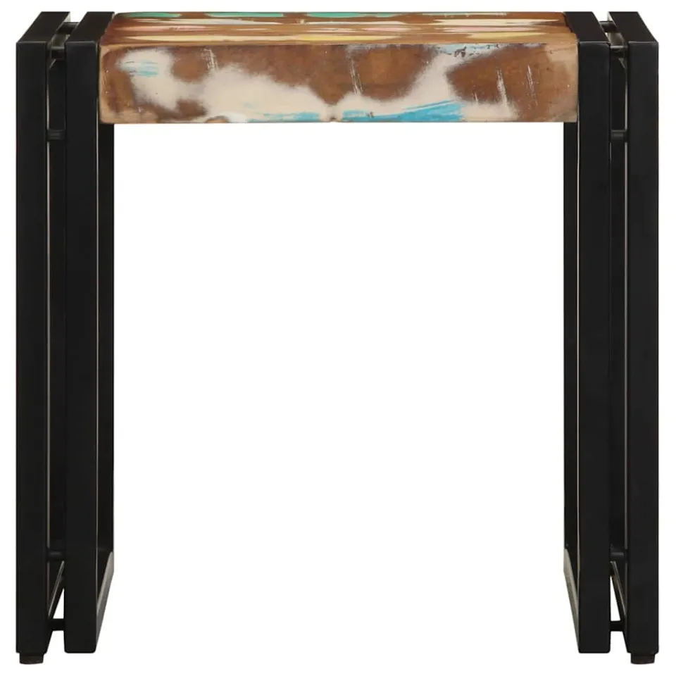 vidaXL Salontafel Multikleur 40 x 40 x 38 cm Massief Gerecycled Hout meerkleurig, foto 3