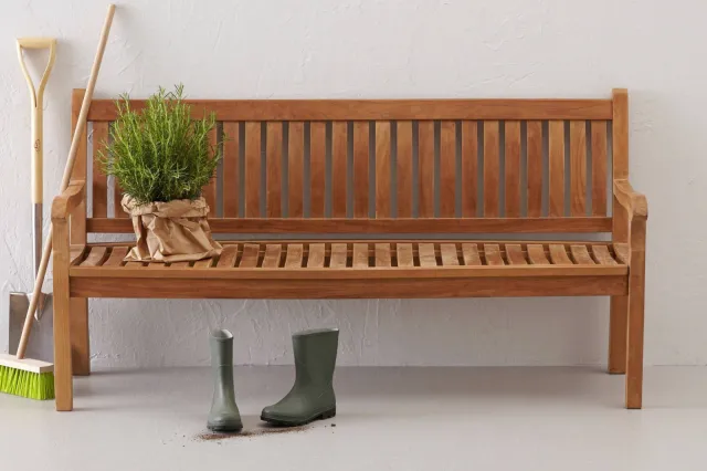 SenS-Line teak houten tuinbank Sipora (3-zits) bruin, foto 2