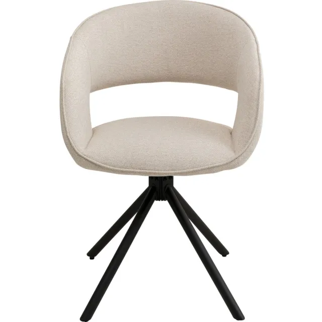 Kare Design Draaistoel met armleuningen Gina zwart Kare Design Beige