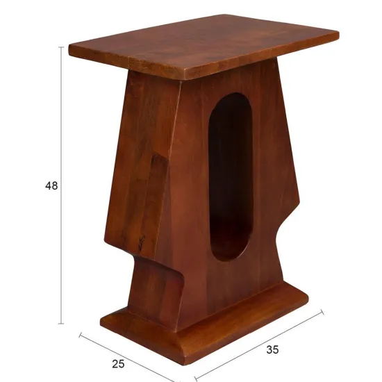Dutchbone Pilaster bijzettafel bruin, foto 3