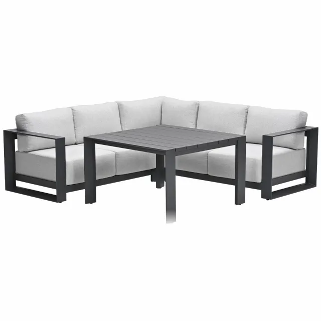 Garden Impressions Malakka lounge dining set 4-delig - valley sand Zand