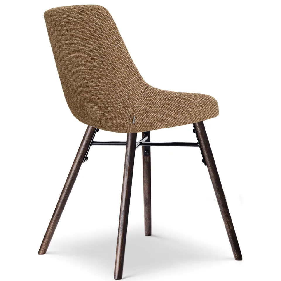 Nolon Nena-Isa eetkamerstoel bruin blend - walnoot houten onderstel, foto 3