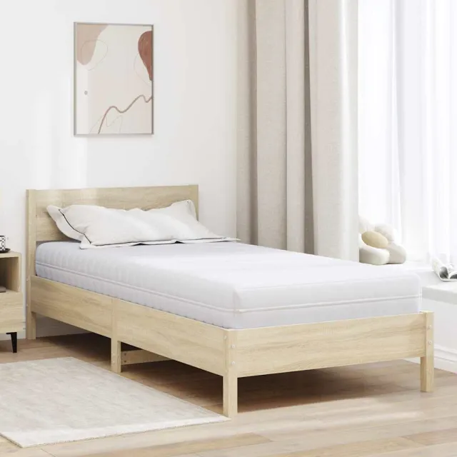 vidaXL Matras met Kokoslaag Medium stevig 120 x 200 cm Wit