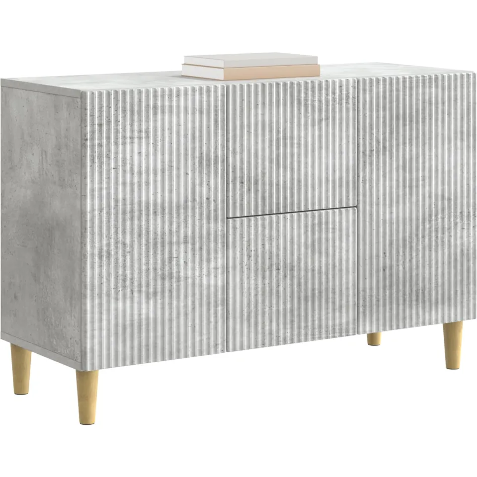 vidaXL Dressoir Betongrijs 89 x 34,5 x 60 cm Bewerkt hout