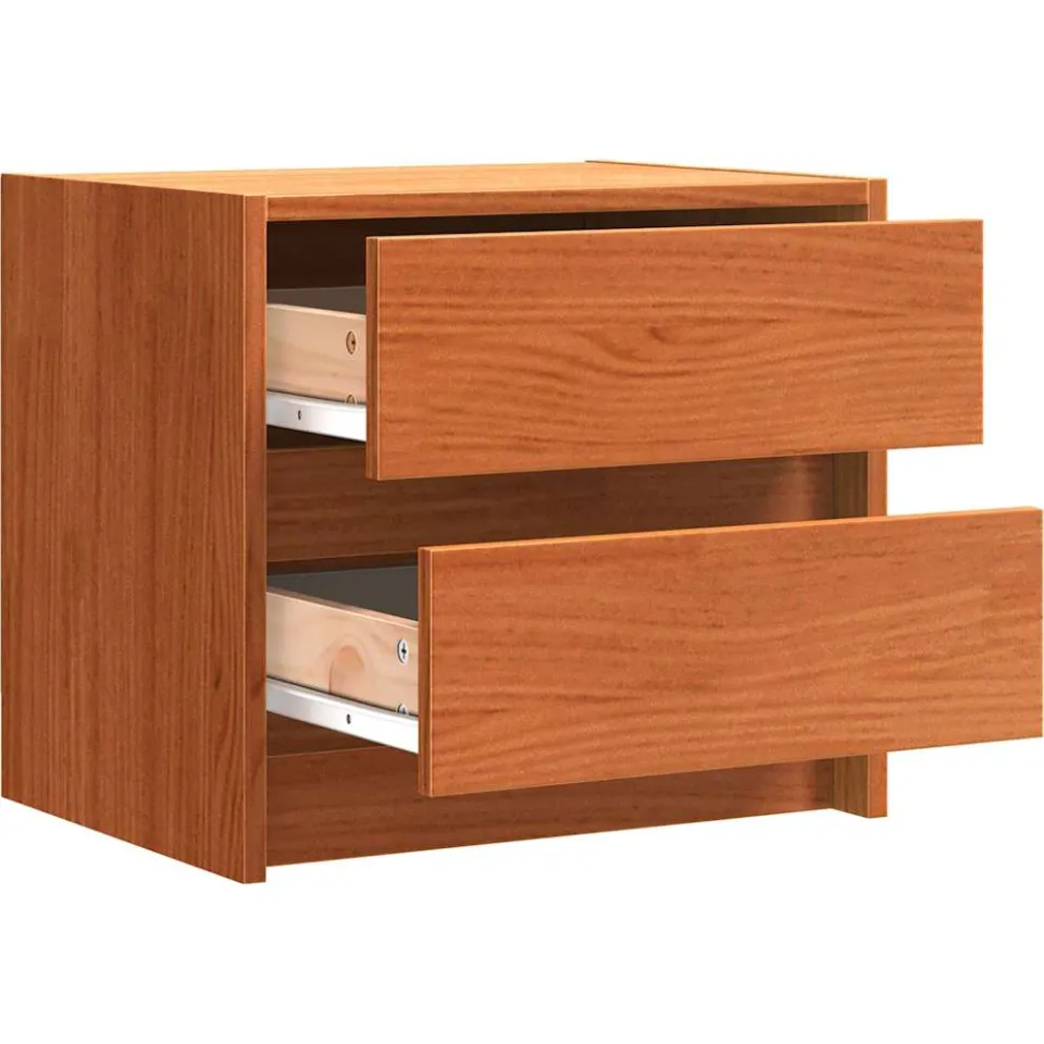 vidaXL Nachtkastjes Wasbruin 40 x 30.5 x 35.5 cm Grenenhout bruin, foto 3