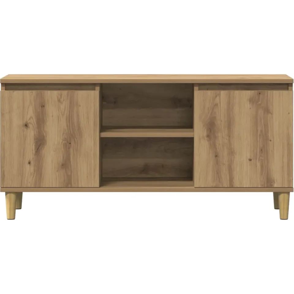 vidaXL Tv-meubel 102x35x50 cm bewerkt hout artisanaal eikenkleur, foto 4