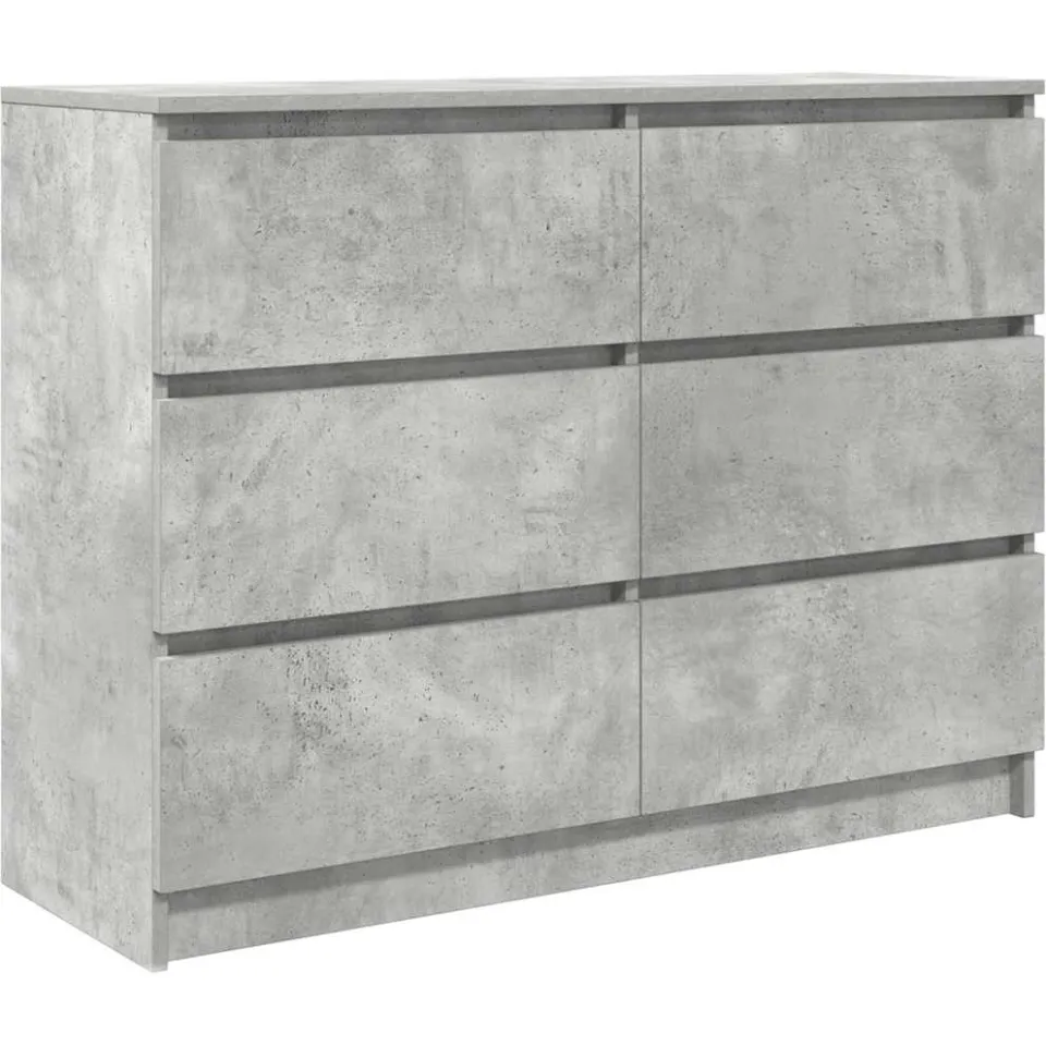 vidaXL Dressoir 100x35x76 cm spaanplaat betongrijs