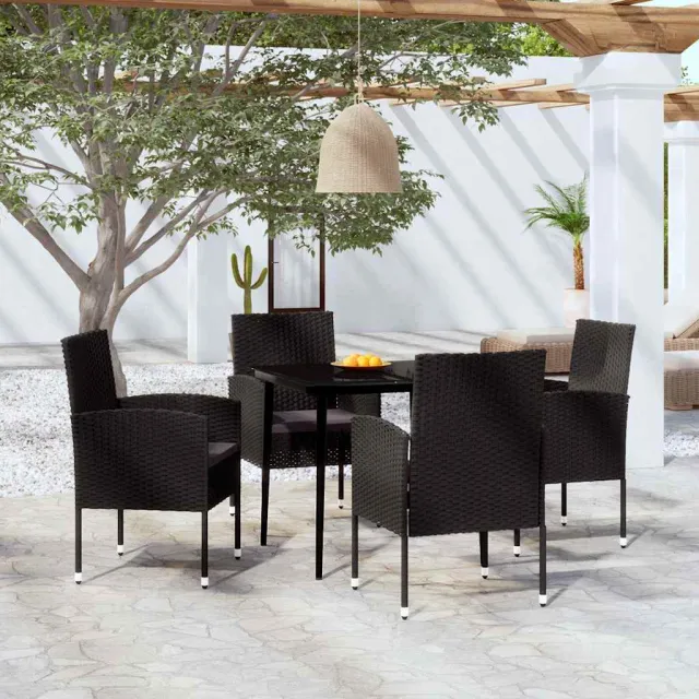 vidaXL 5-delige Tuinset zwart, foto 2