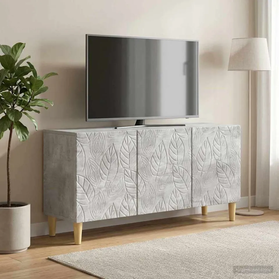 vidaXL TV-kast 99 x 34,5 x 50 cm Betongrijs Bewerkt hout grijs, foto 3