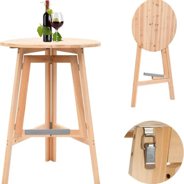 vidaXL Bartafel inklapbaar 78 cm vurenhout bruin