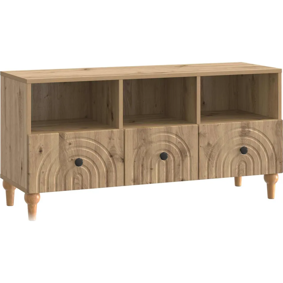 vidaXL TV-kast 102 x 34,5 x 50 cm Artisan Eik Geconstrueerd hout Bruin