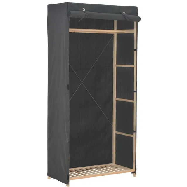 vidaXL Kledingkast 79x40x170 cm stof grijs