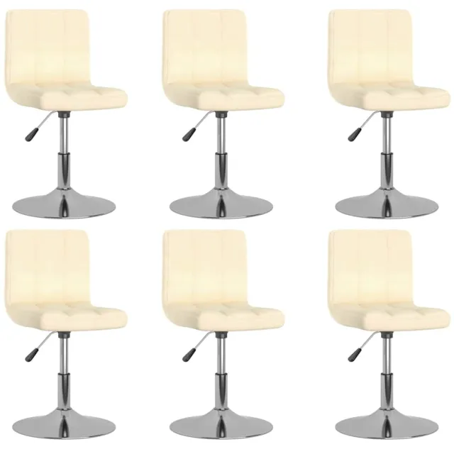 vidaXL Eetkamerstoelen 6 st stof crèmekleurig