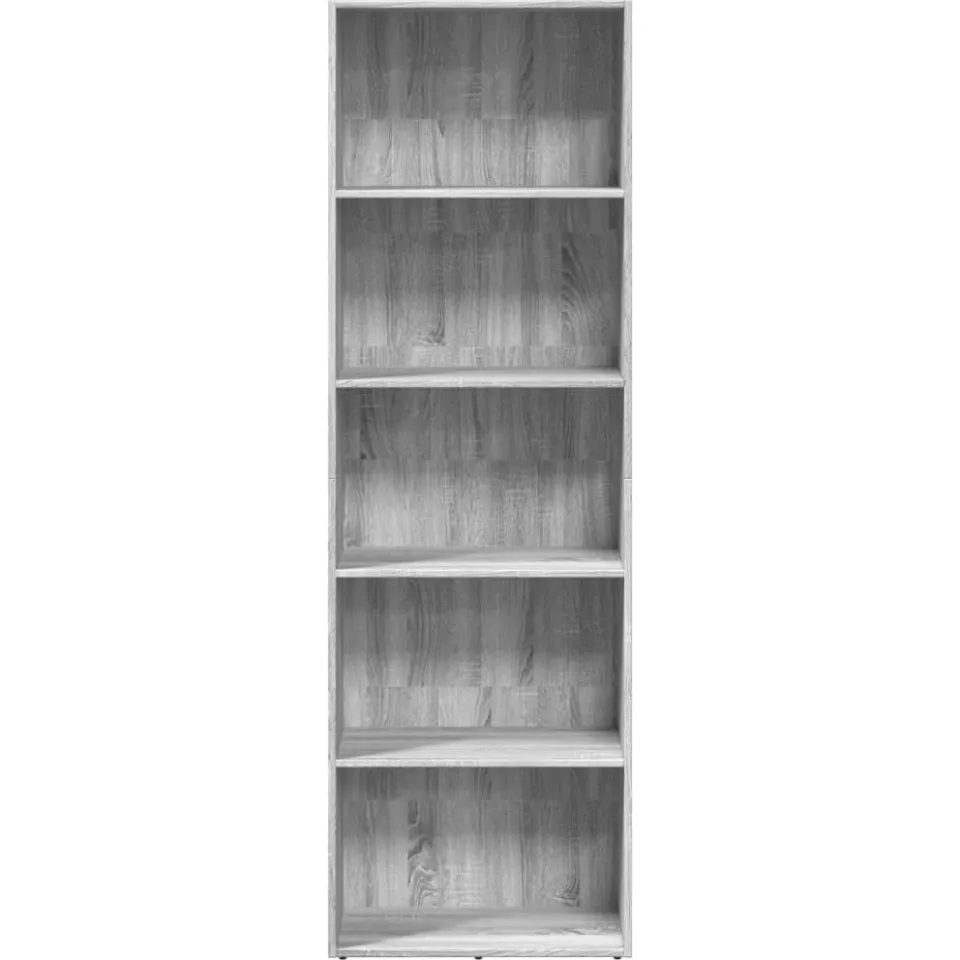 vidaXL Boekenkast 60x30x189 cm bewerkt hout grijs sonoma eikenkleurig, foto 3
