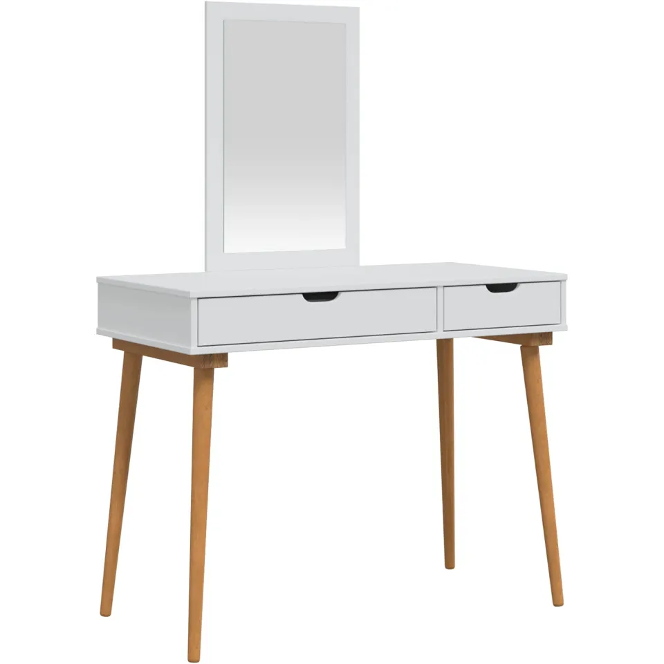 vidaXL Toilettafel Set FAUSKE 2 st Wit 100 x 50 x 143 cm, foto 3