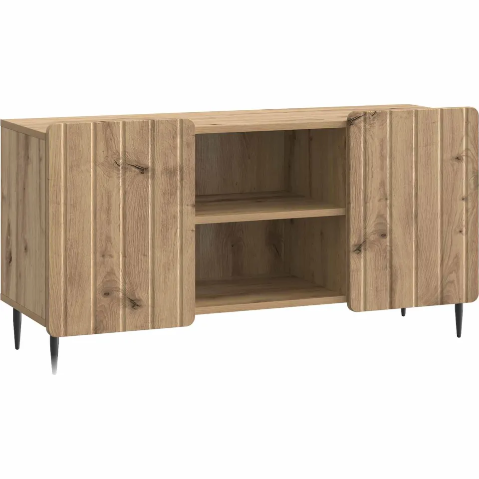 vidaXL TV-kast 102 x 34,5 x 52 cm Artisanaal eiken Bewerkt hout, foto 3