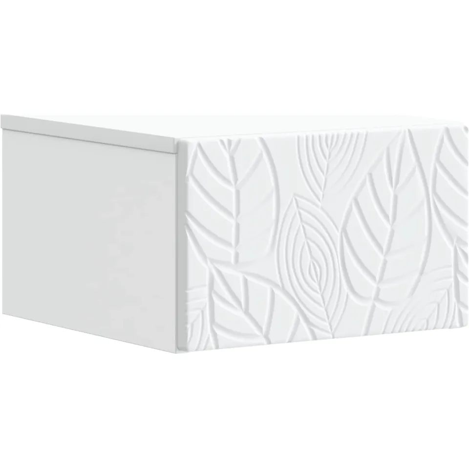 vidaXL Wandbeugel Bedkast Wit 49 x 34,5 x 20 cm Bewerkt hout