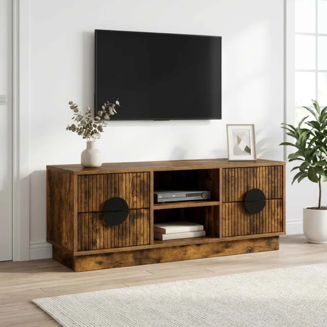vidaXL Tv-meubel VENRAY 101 x 36,5 x 40 cm Gerookt eiken Bruin