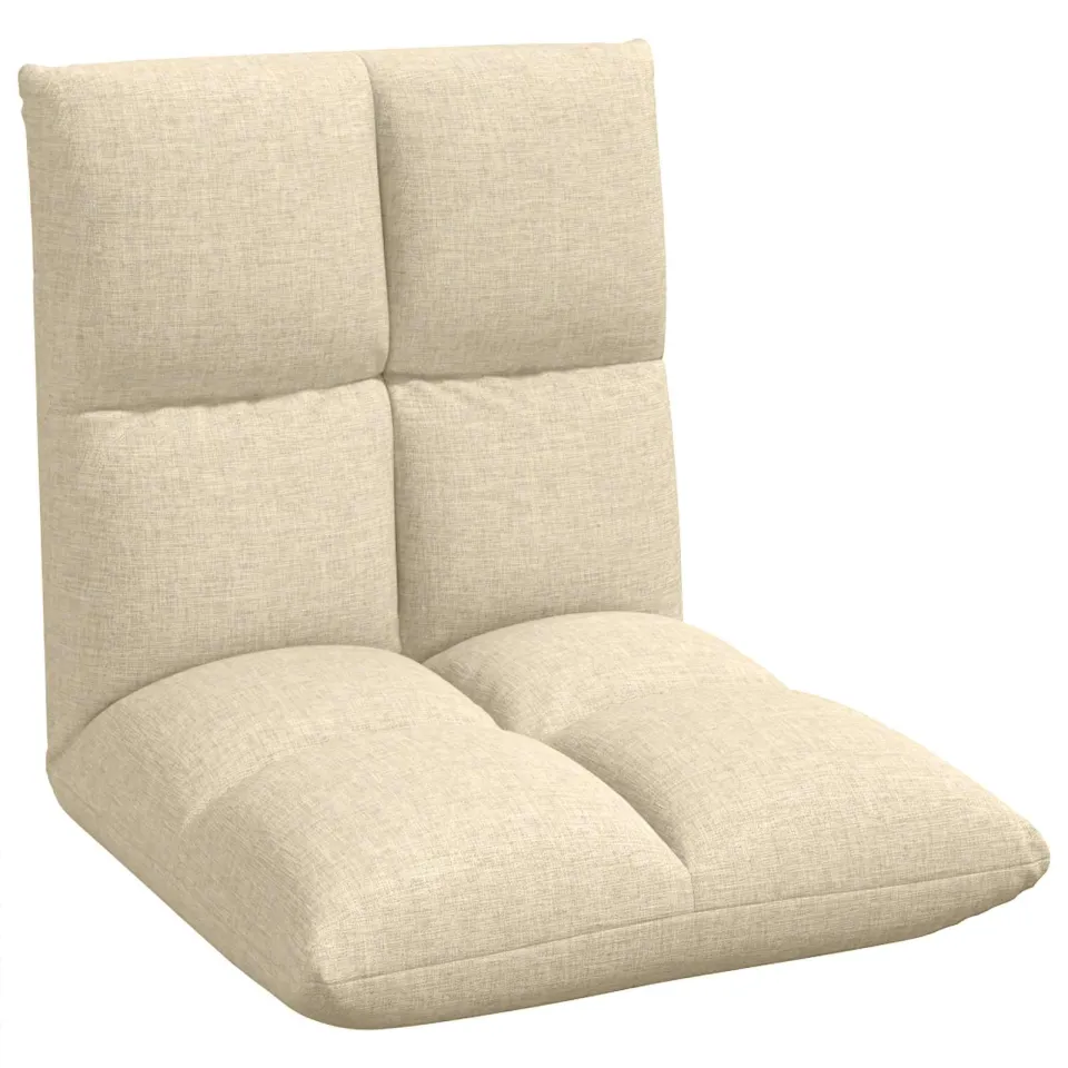 vidaXL Verstelbare vlo stoelen Crèmekleurig Stof