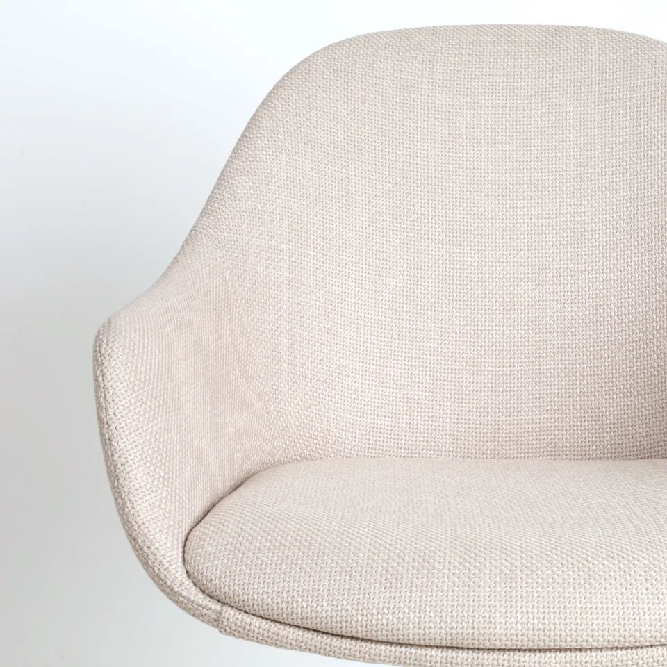 Nolon Niva-Mae draaibare tulp barkruk beige - verstelbaar - beige onderstel, foto 4