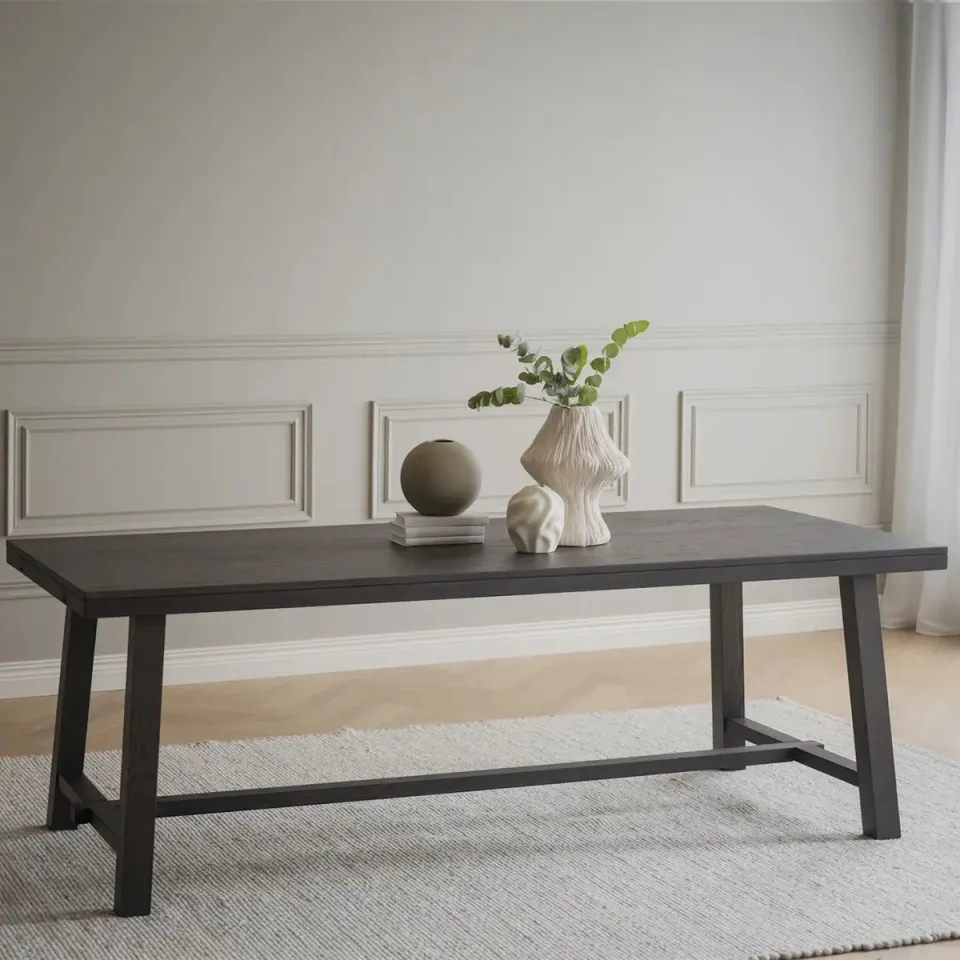 Rowico Home Brooklyn verlengbare houten eettafel donker eiken - 220 x 95 cm Bruin