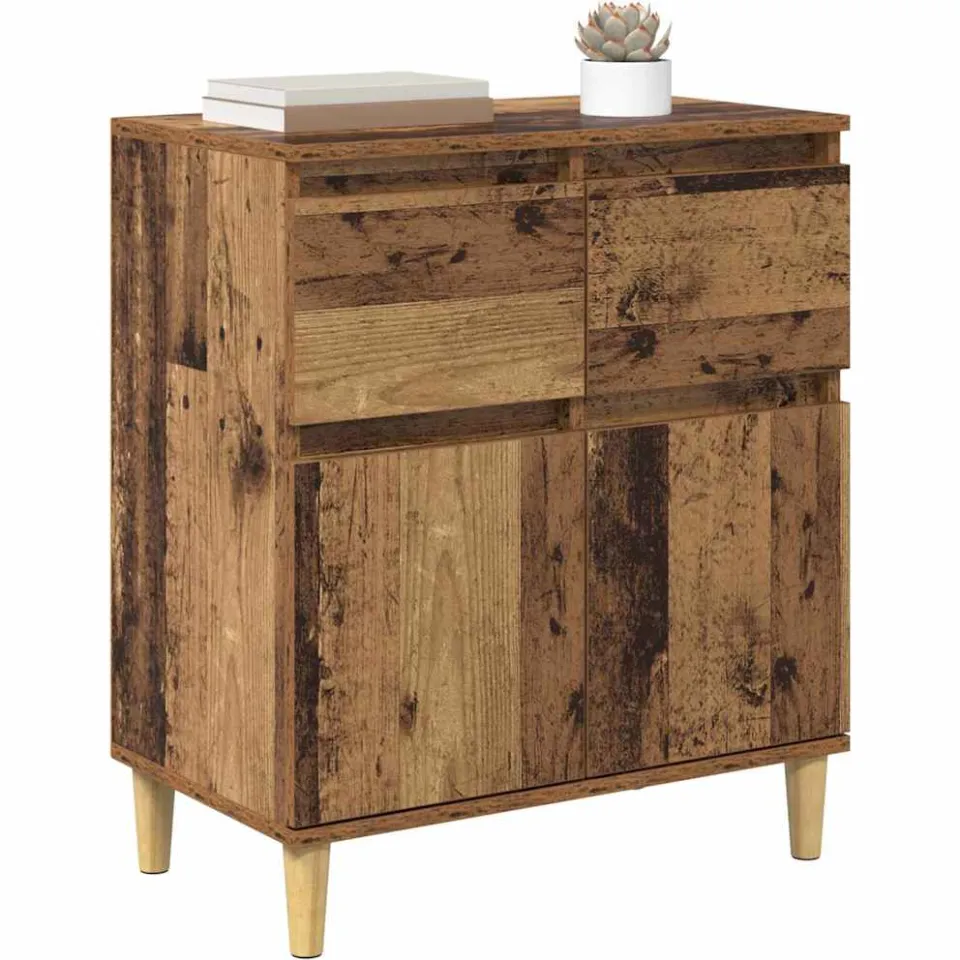 vidaXL Dressoir Oud Hout 60 x 35 x 70 cm Bewerkt hout Bruin