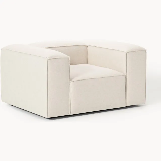 Westwing Collection Fauteuil Lennon van linnenmix Beige