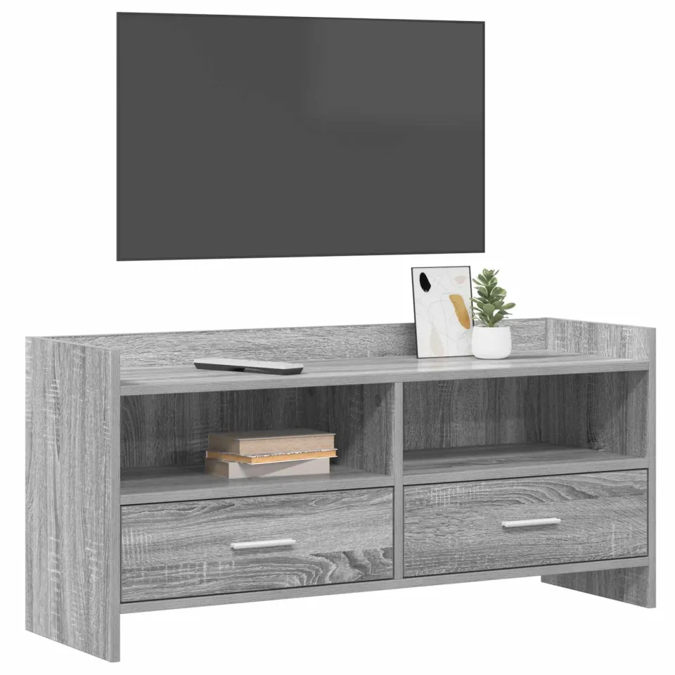vidaXL TV-kast 100 x 33 x 47 cm Grijs Sonoma Bewerkt hout