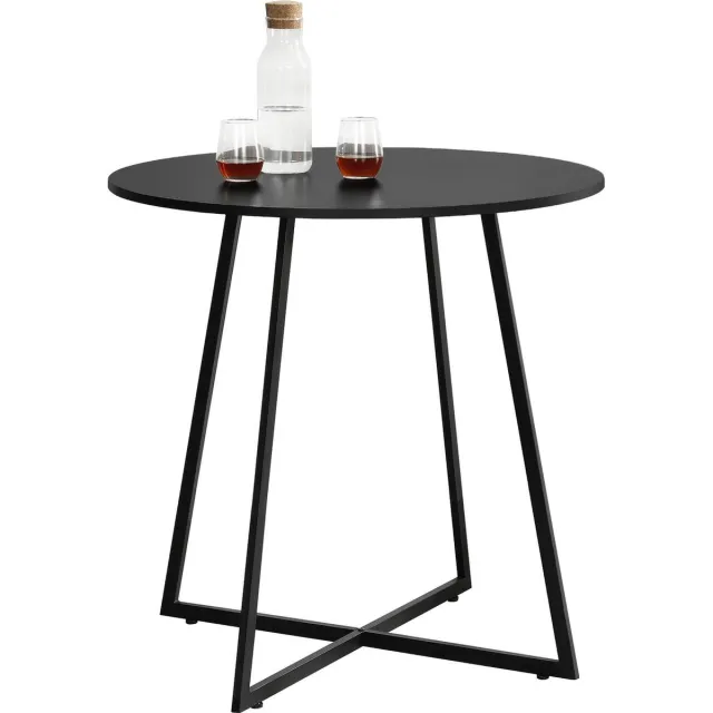 en.casa Eettafel Vaggeryd rond 78x80 cm zwart