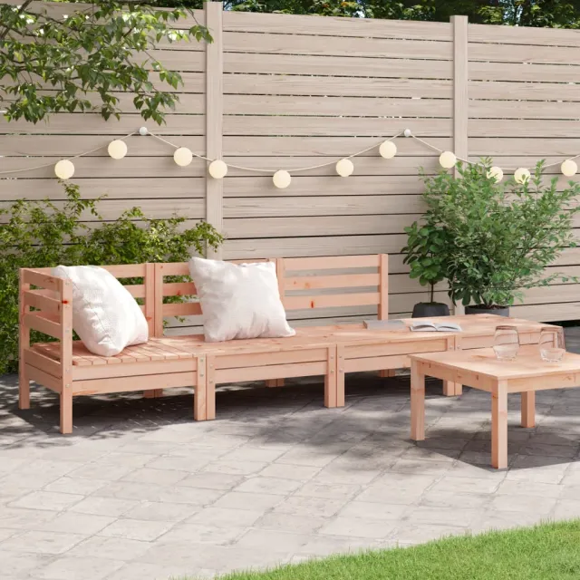 vidaXL Garden Lounge Set 4-zits Natural Douglas Solid Douglas wood, foto 2