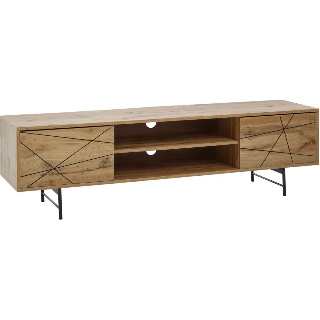Sky Style TV-meubel 160x46x43 cm houten TV-dressoir TV-meubel Bruin, Zwart