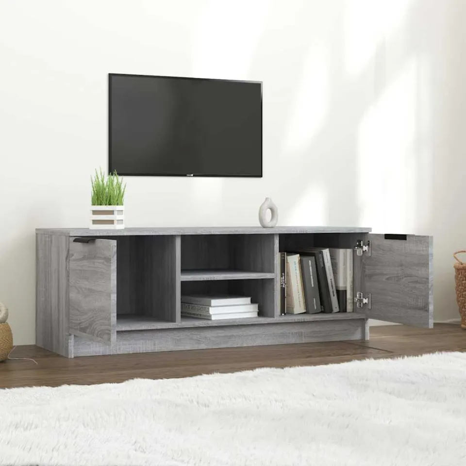 vidaXL Tv-meubel 102x35x36,5 cm bewerkt hout grijs sonoma eikenkleurig, foto 3