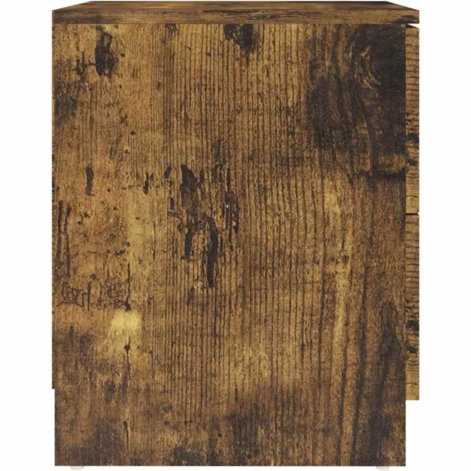 vidaXL Nachtkastje 40x40x50 cm bewerkt hout gerookt eikenkleurig, foto 4