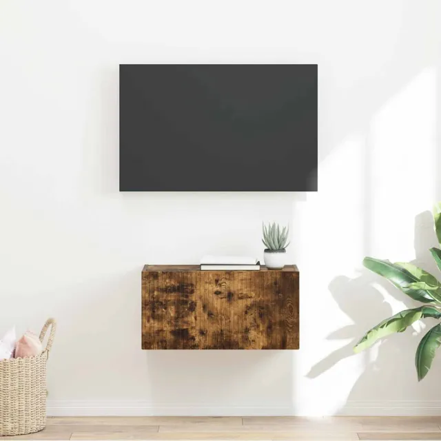 vidaXL TV Wandkast 60 x 31 x 29,5 cm Gerookt eiken Bewerkt hout Bruin