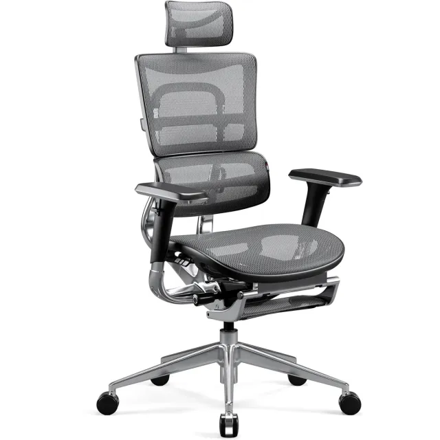 Diablo Chairs Bureaustoel V-MASTER - Ergonomische bureaustoel verstelbaar - Zwart / Grijs