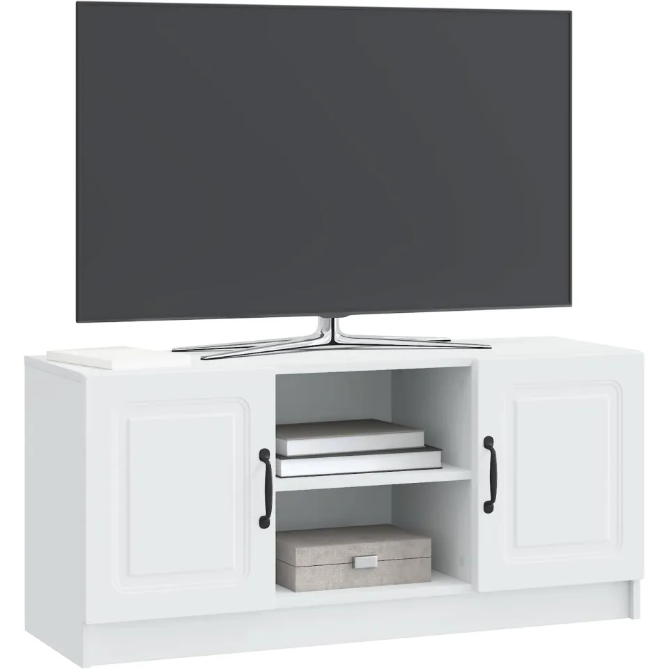 vidaXL TV-kast Wit 102 x 34,5 x 47 cm Bewerkt hout, foto 3